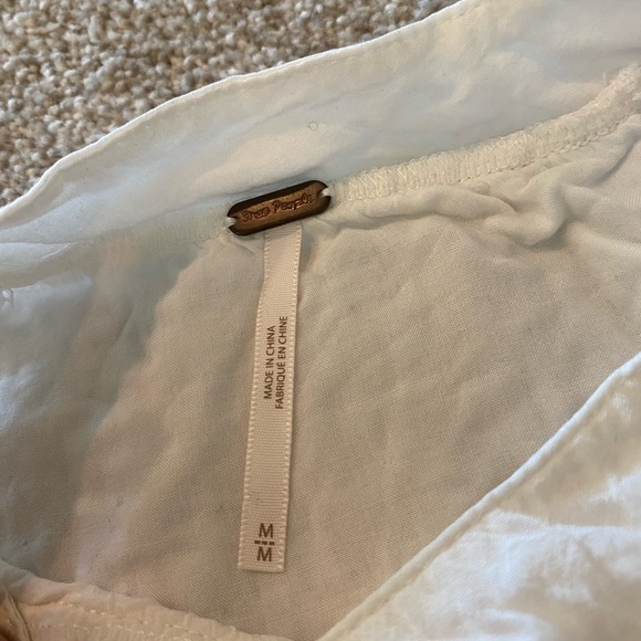 Free People Cream Lace Balloon-Sleeve Crewneck - Picture 4 of 7